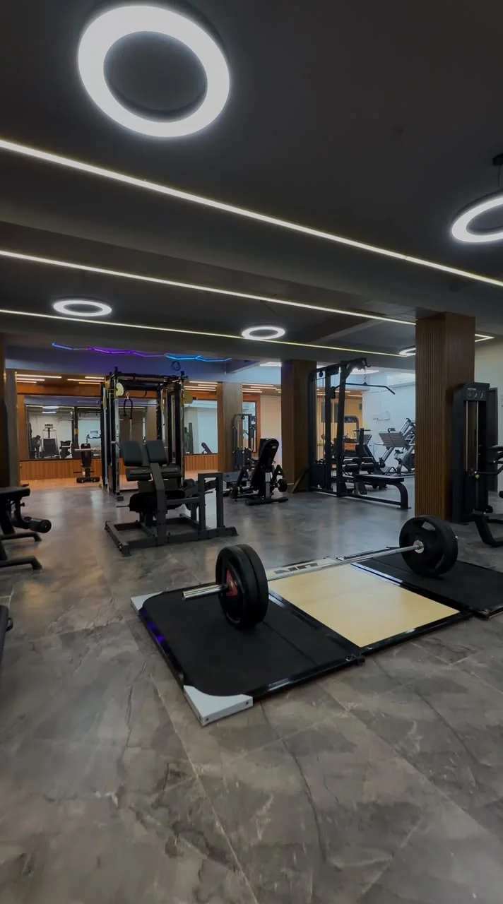 Sibi Sports Club training floor with modern lighting